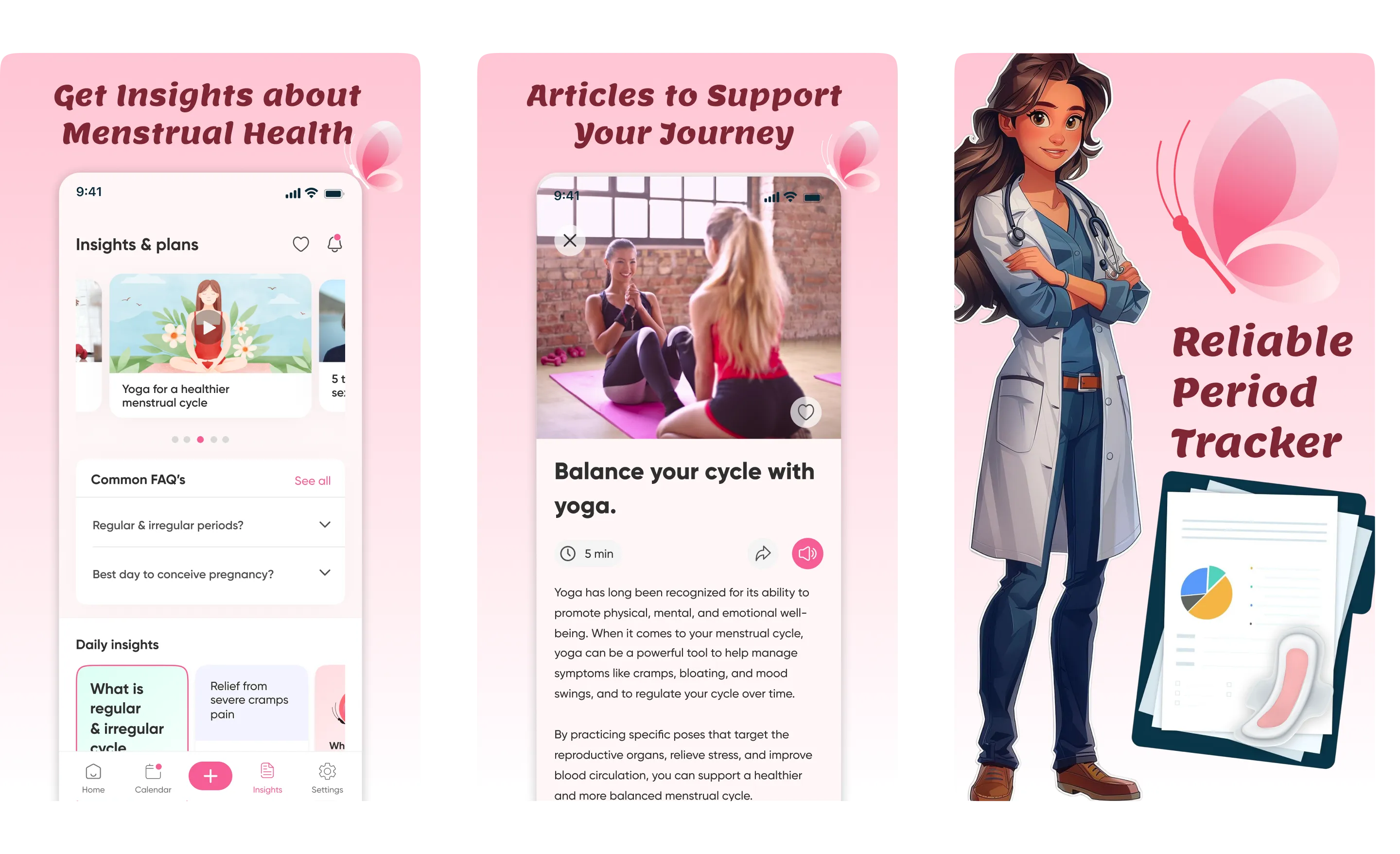 Cylo Period Tracker Play Store screenshot design