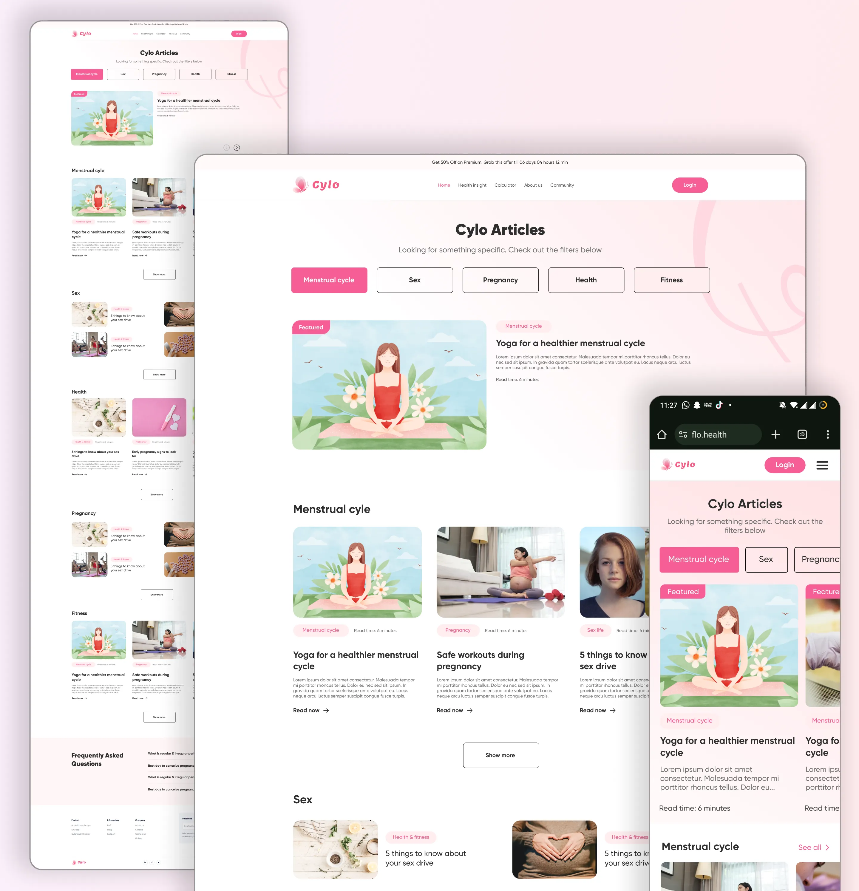 Web articles view