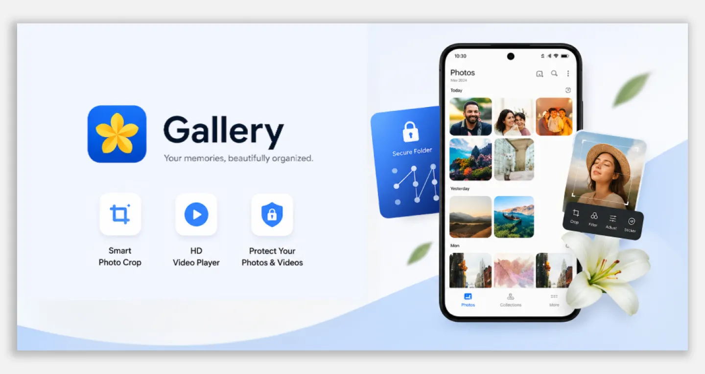 Gallery App feature graphic design