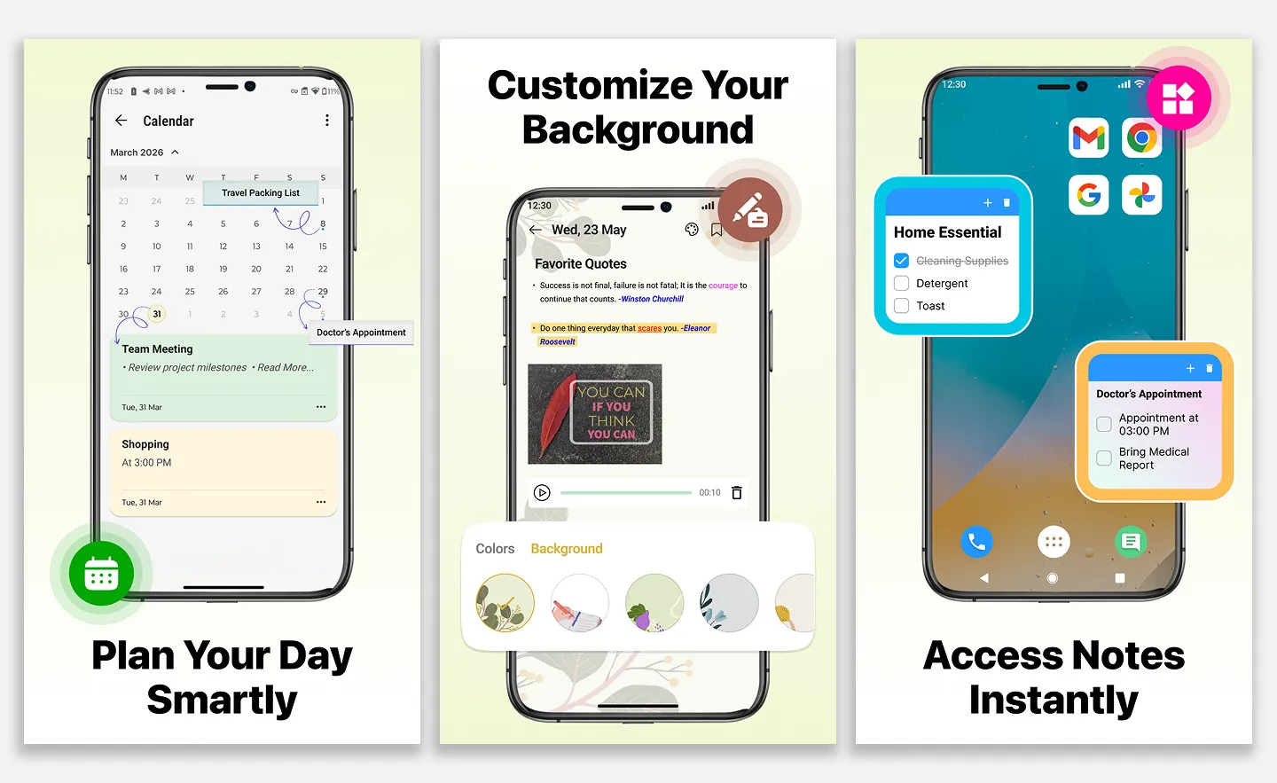 Notepad App screenshot design